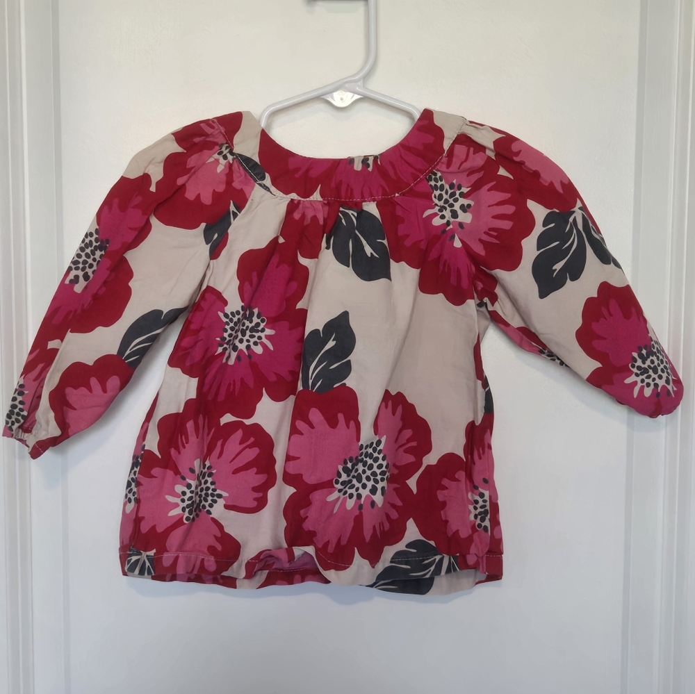 OshKosh B'gosh Red and Pink Floral Top